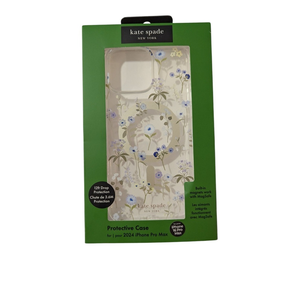 D7-N Kate Spade New York Apple iPhone 16 Pro Max Protective MagSafe Case Flower
